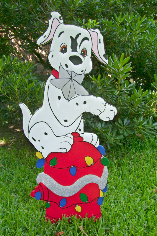 Dalmatian Christmas Fire Hydrant Yard Art made by Art de Yard