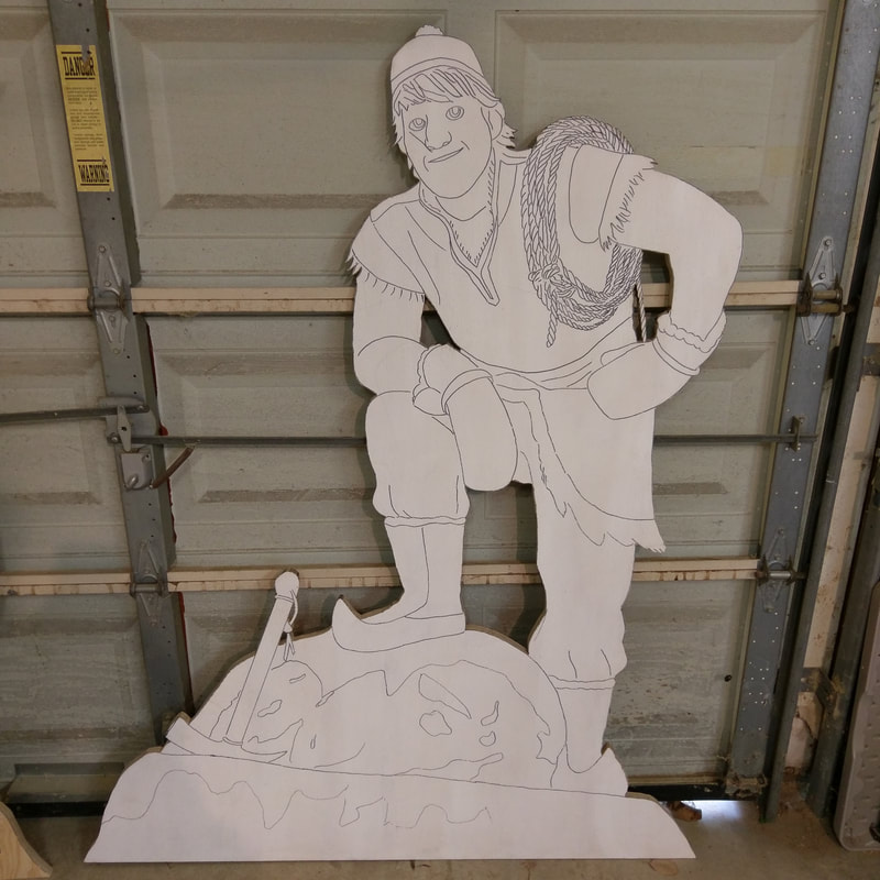 Kristoff of the movie Frozen also sold UNPAINTED by Art de Yard